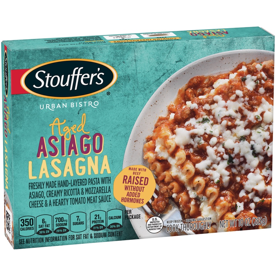 slide 4 of 8, Stouffer's Urban Bistro Aged Asiago Lasagna, 10 oz