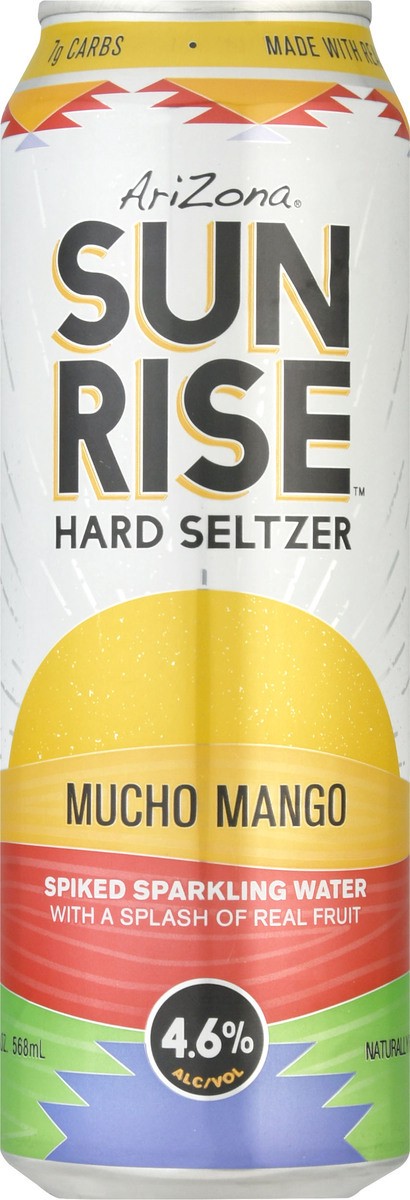 slide 2 of 10, Arizona Sunrise Mucho Mango Hard Seltzer, Single 19.2 fl oz Can, 19.2 oz