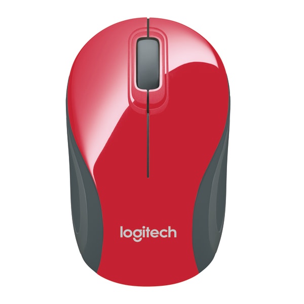 slide 1 of 4, Logitech M187 Wireless Mini Optical Mouse, Red, 1 ct