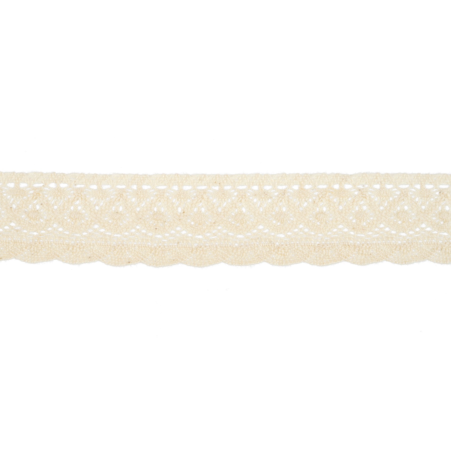 slide 3 of 3, 1.25" Ivory Scalloped Crochet Lace Trim By Celebrate It, 