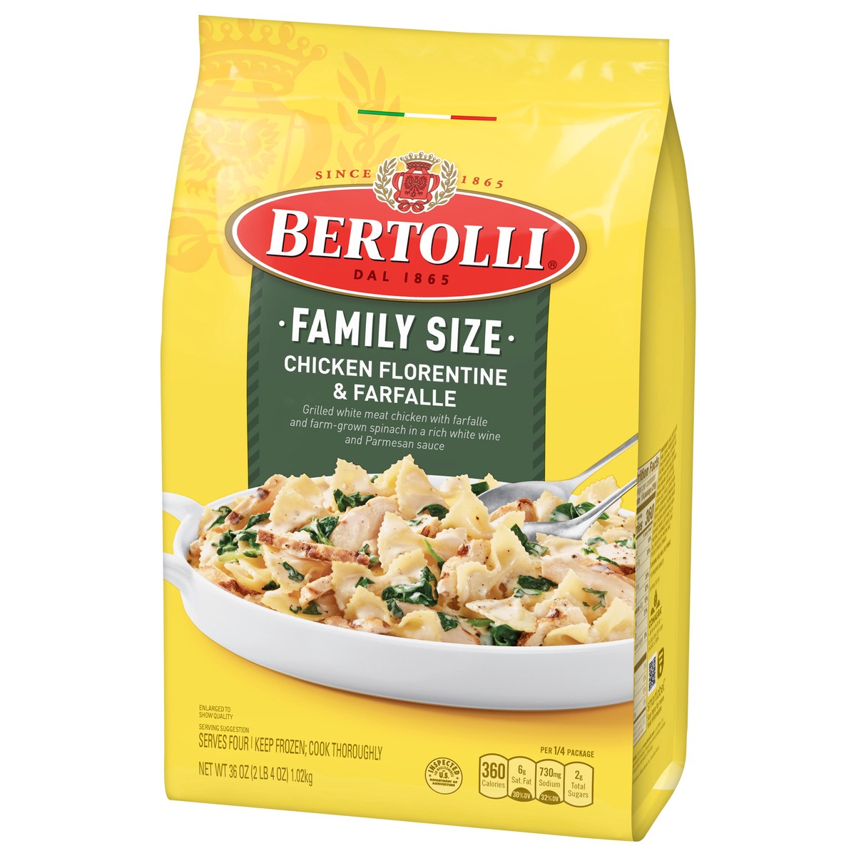 slide 8 of 11, Bertolli Chicken Florentine & Farfalle Family Size 36 oz, 36 oz