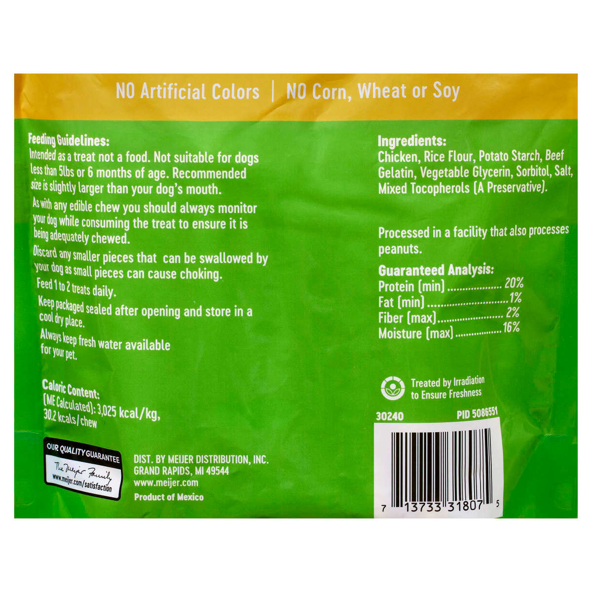 slide 3 of 9, Meijer Rawhide Free Chicken Recipe Chew Sticks - 10 Count, 10 ct