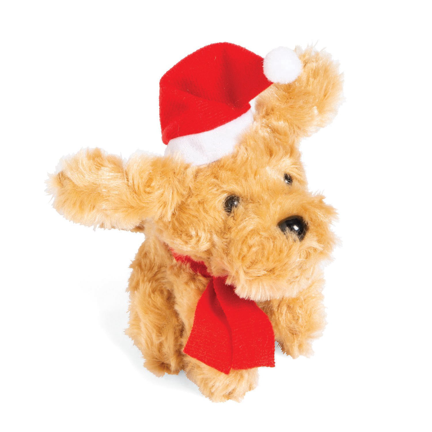 slide 1 of 1, Fun Express Labradoodle Christmas Plush, 4.5 in