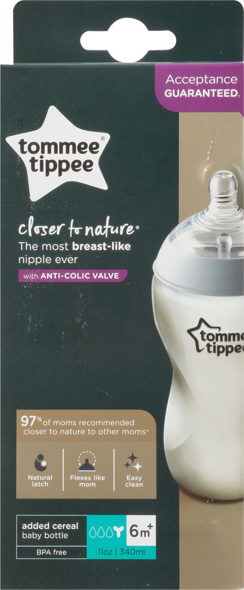 slide 6 of 9, Tommee Tippee Closer to Nature Added Cereal Bottle, 11 oz