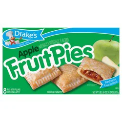Pies, Drake's Family Pack Apple Fruit Pies