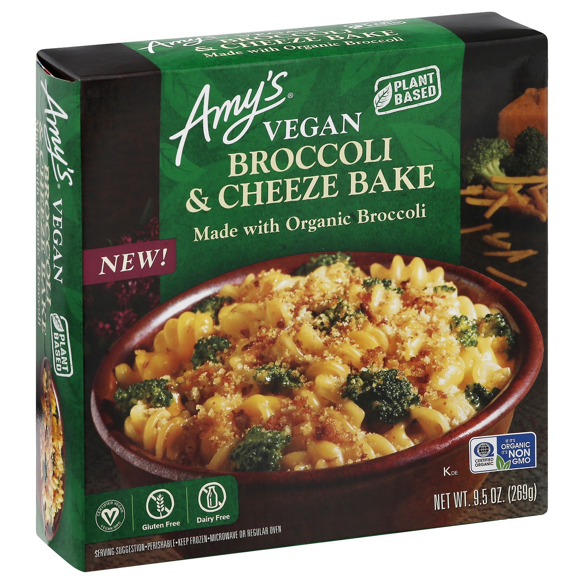 slide 2 of 9, Amy's Vegan Broccoli And Cheese Bowl, 9.5 oz