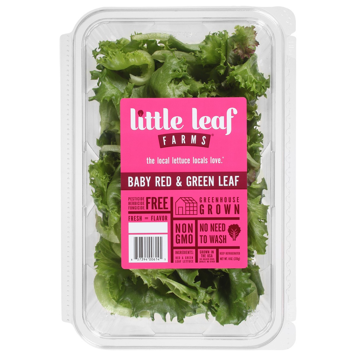 slide 1 of 10, Little Leaf Farms Baby Red & Green Leaf Lettuce 8 oz, 8 oz
