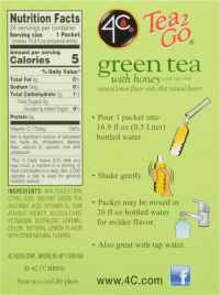 slide 3 of 4, 4C Green Tea Antioxidant With Honey & Natural Lemon, 24 ct