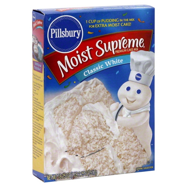 slide 1 of 6, Pillsbury Moist Supreme Cake Mix Classic White, 15.25 oz