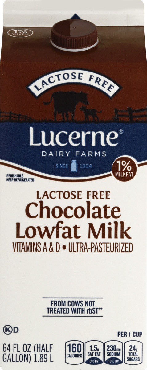 slide 2 of 4, Lucerne Dairy Farms Milk, Lowfat, Chocolate, 1% Milkfat, 64 oz