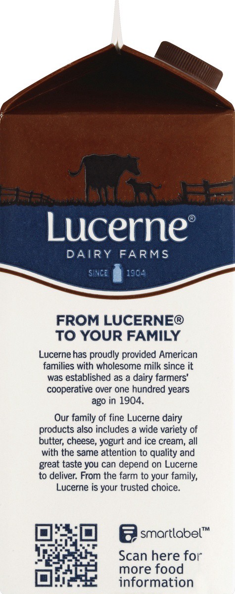 slide 3 of 4, Lucerne Dairy Farms Milk, Lowfat, Chocolate, 1% Milkfat, 64 oz