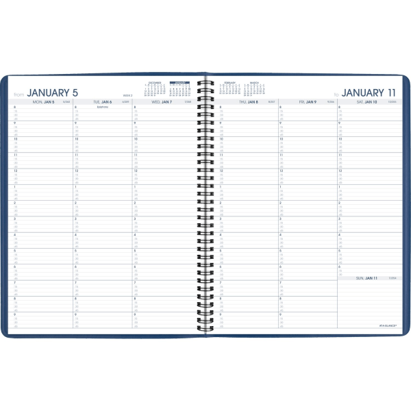 slide 9 of 10, AT-A-GLANCE® 2026 Weekly Appointment Book Planner, Blue, Large, 8 1/4"" x 11"", 1 ct