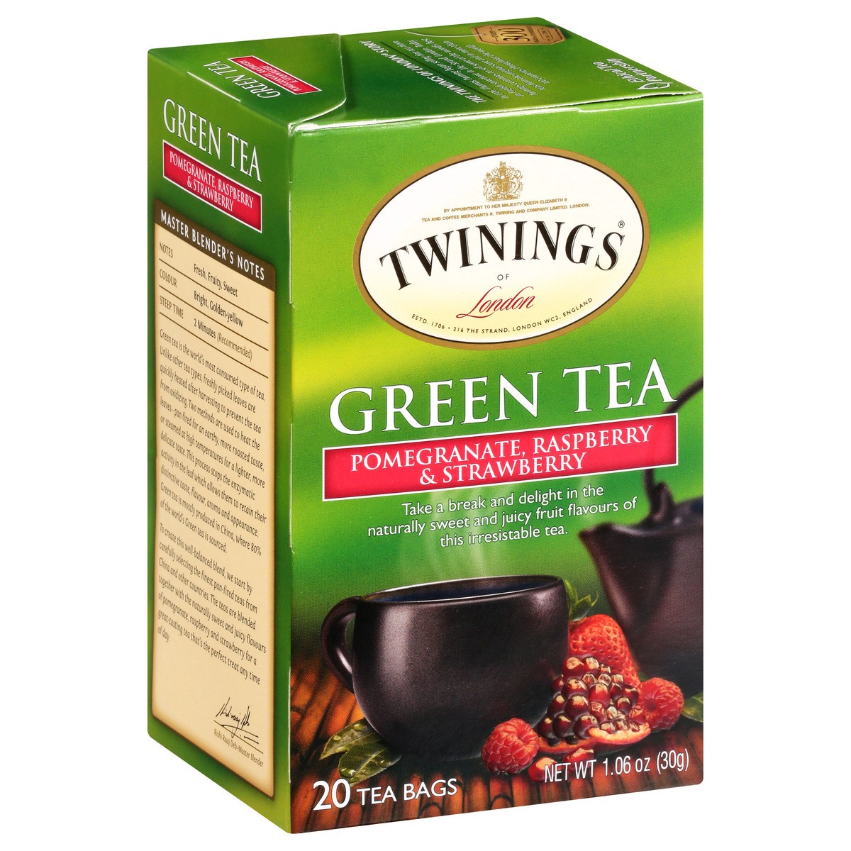 slide 2 of 9, Twinings Pomegranate Raspberry & Strawberry Green Tea - 20 ct, 20 ct