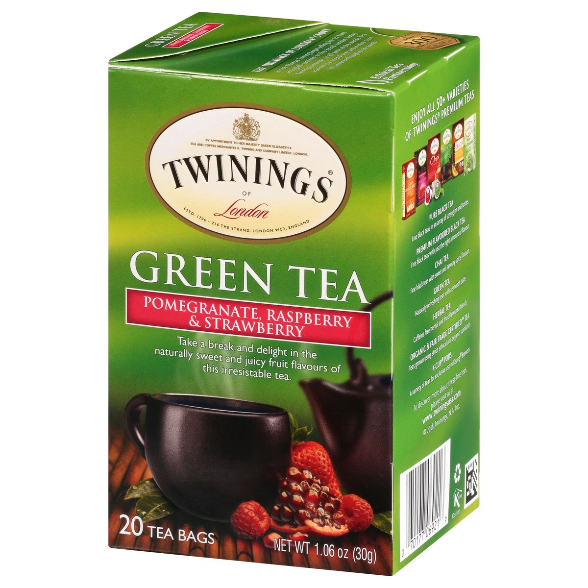 slide 3 of 9, Twinings Pomegranate Raspberry & Strawberry Green Tea - 20 ct, 20 ct