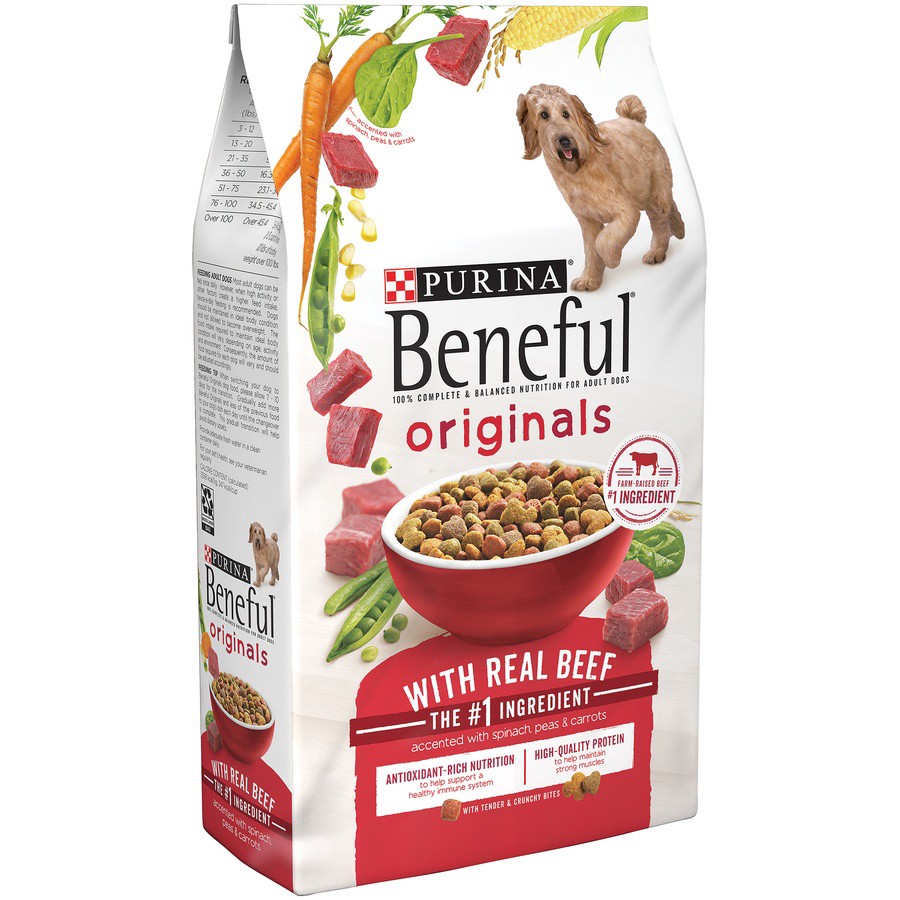 slide 6 of 9, Purina Beneful Originals With Farm-Raised Beef, Real Meat Dog Food, 31.1 lb