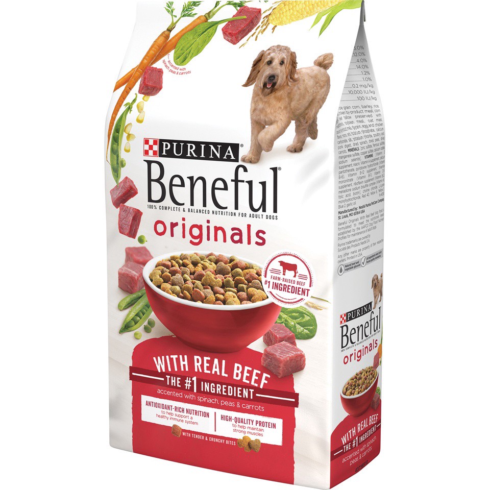 slide 4 of 9, Purina Beneful Originals With Farm-Raised Beef, Real Meat Dog Food, 31.1 lb