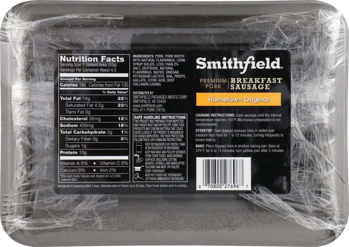 slide 3 of 8, Smithfield Sausage Link, 12 oz