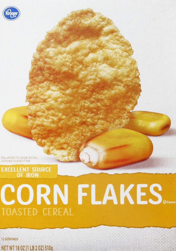slide 1 of 1, Kroger Corn Flakes Cereal, 18 oz