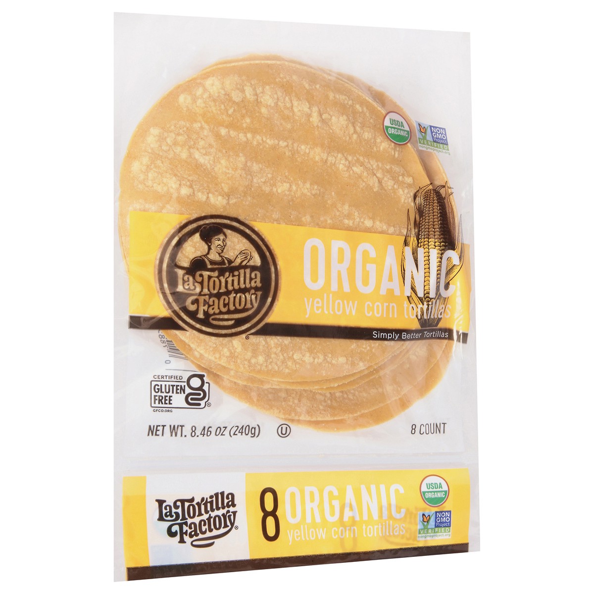 slide 9 of 9, La Tortilla Factory Organic Yellow Corn Tortillas, 8.46 oz