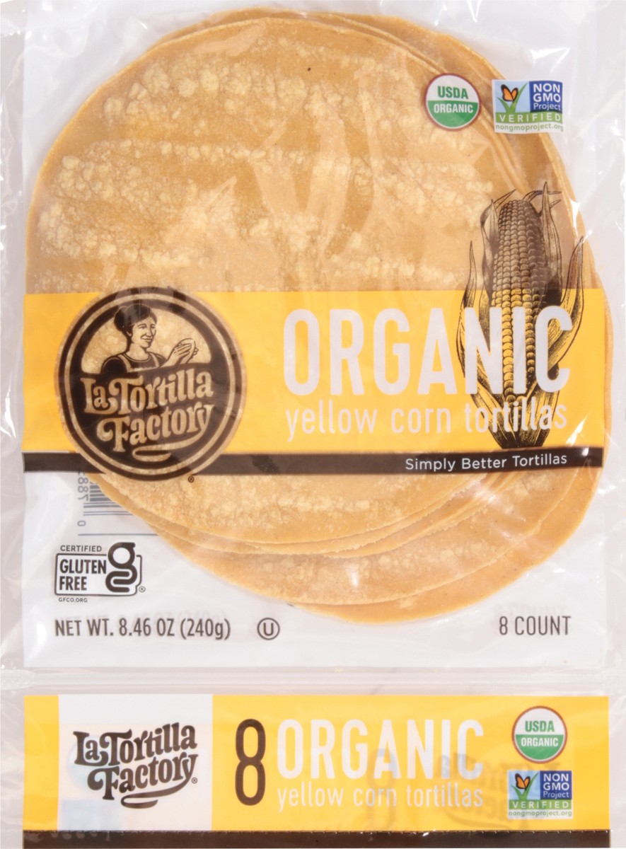 slide 8 of 9, La Tortilla Factory Organic Yellow Corn Tortillas, 8.46 oz