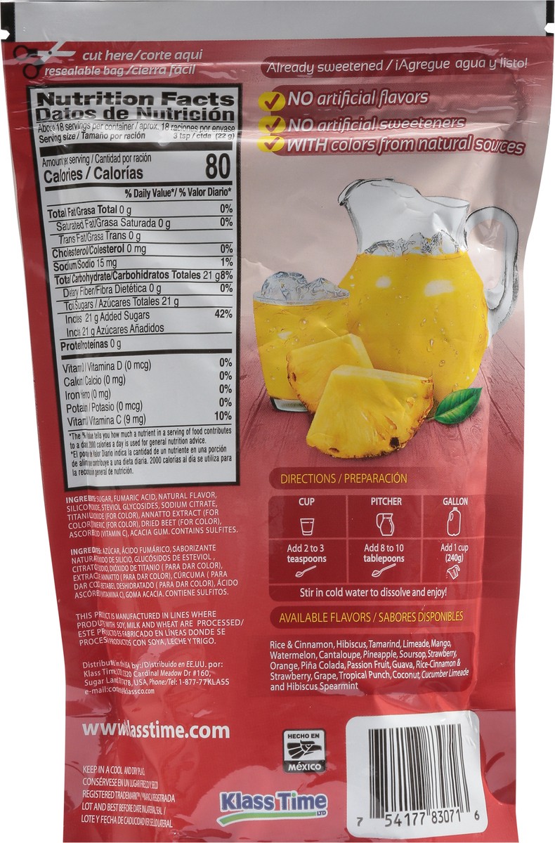 slide 4 of 9, Klass Pineapple Drink Mix - 14.1 oz, 14.1 oz