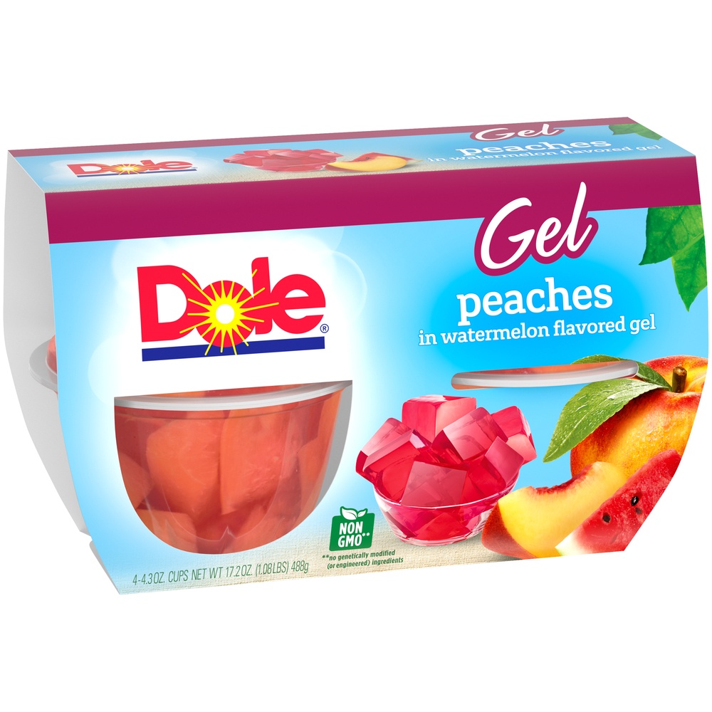 slide 2 of 8, Dole Diced Peaches, 4 ct