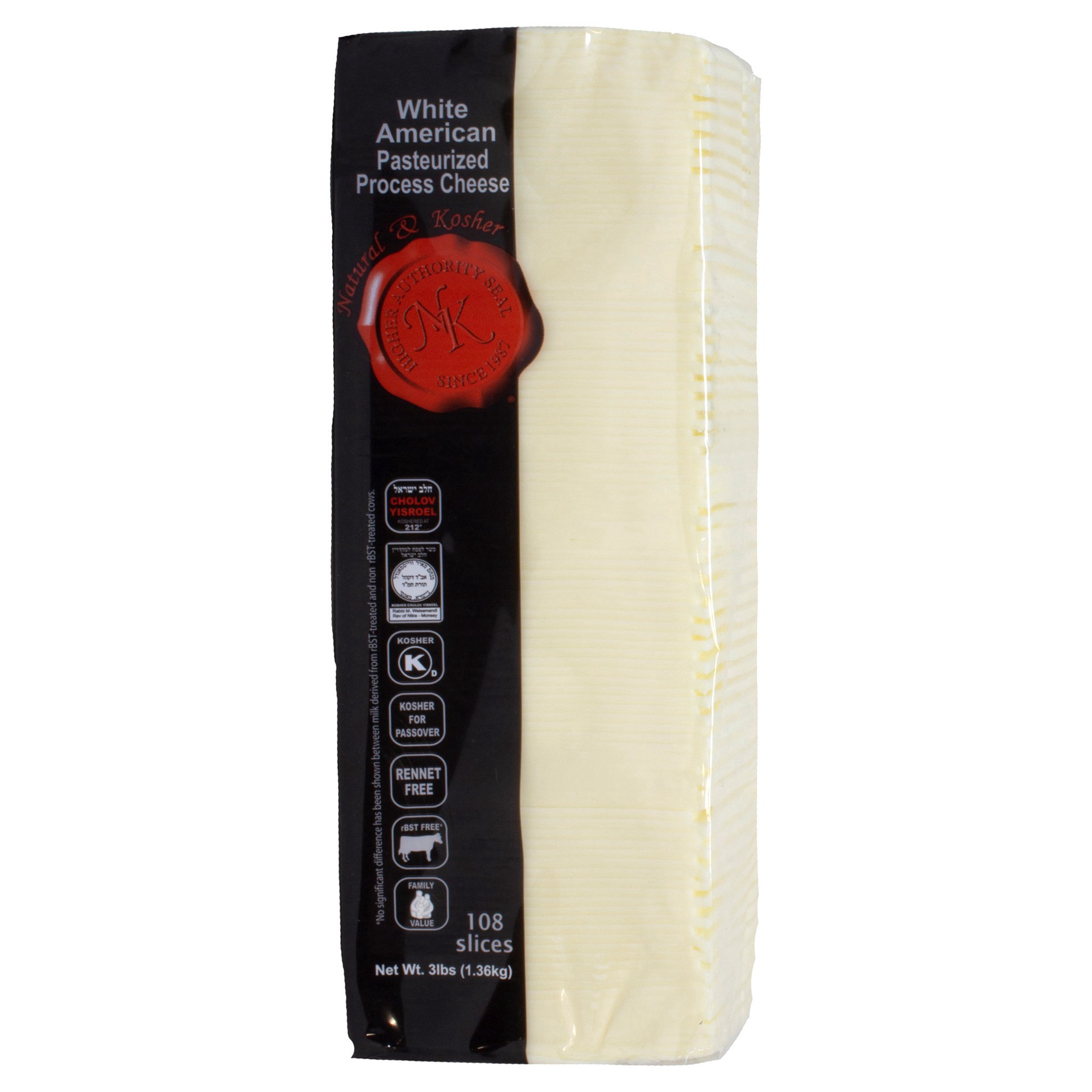 slide 1 of 1, Natural & Kosher Sliced Yellow American Cheese, 48 oz