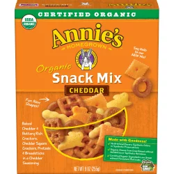Annie's Organic Cheddar Snack Mix, Assorted Crackers and Pretzels