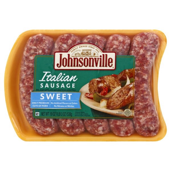 slide 1 of 2, Johnsonville Fresh Italian Sweet Sausage Links, 19 oz, 5 ct, 5 ct; 19 oz