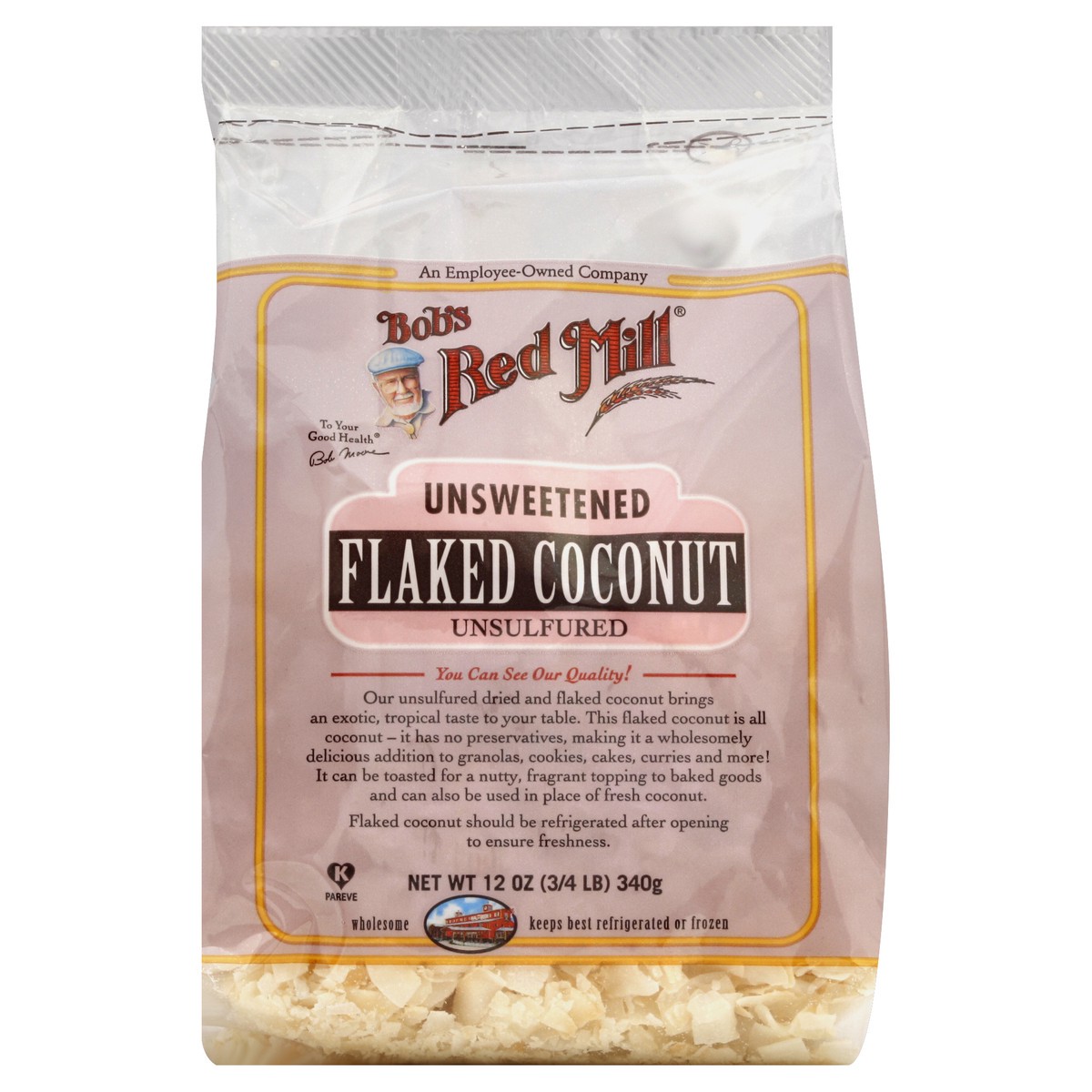 slide 5 of 5, Bob's Red Mill Unsweetened Coconut Flakes, 12 oz