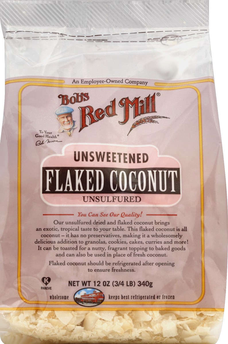 slide 1 of 5, Bob's Red Mill Unsweetened Coconut Flakes, 12 oz