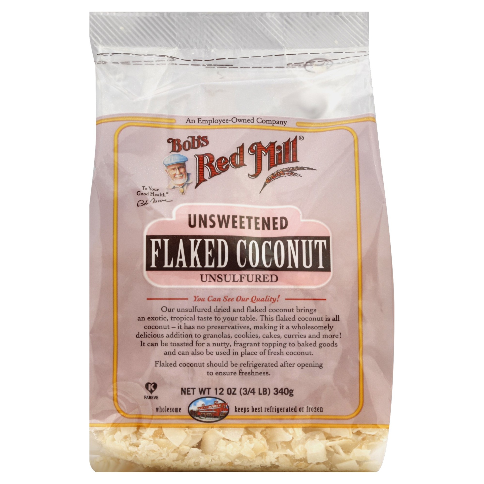 slide 1 of 9, Bob's Red Mill Unsweetened Flaked Coconut, 12 oz