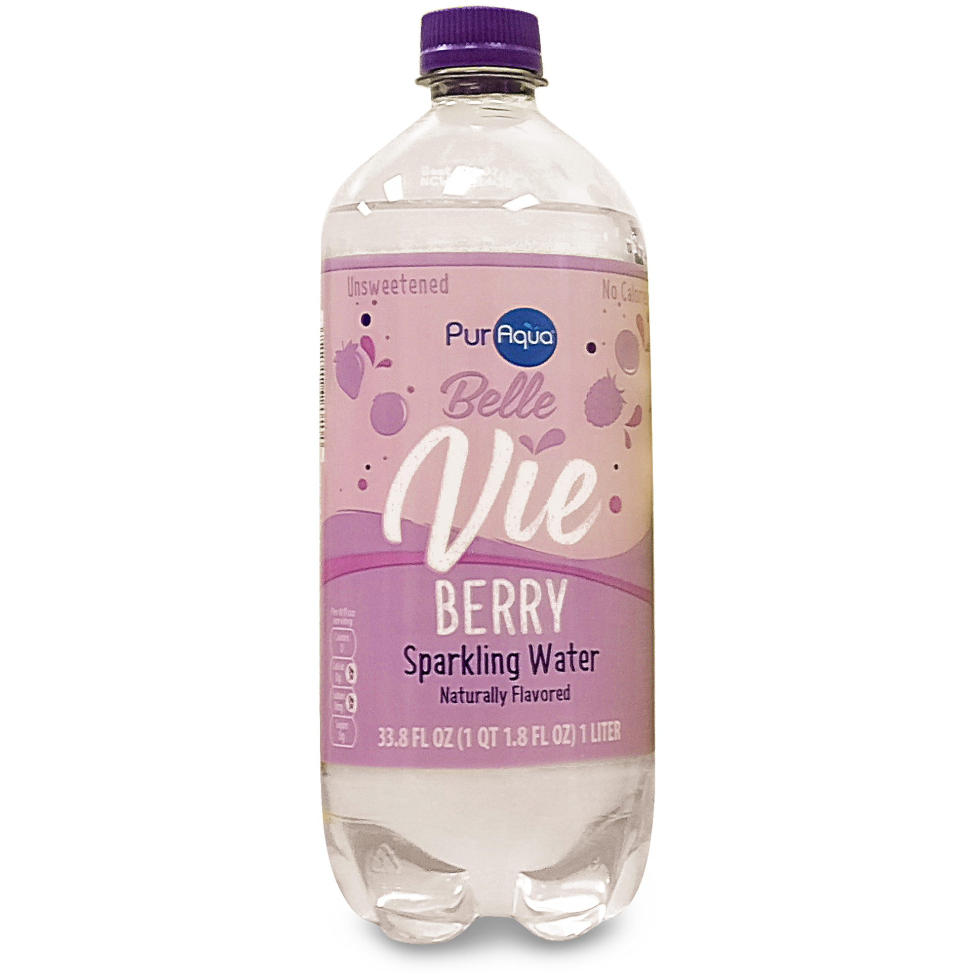 slide 1 of 1, PurAqua Berry Belle Vie Sparkling Flavored Water, 33.8 fl oz