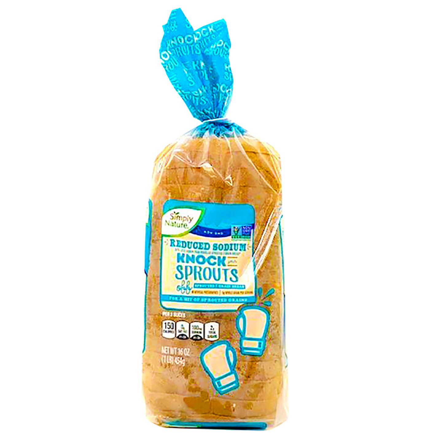 slide 1 of 1, Simply Nature Low Sodium Sprouted 7 Grain Bread, 16 oz