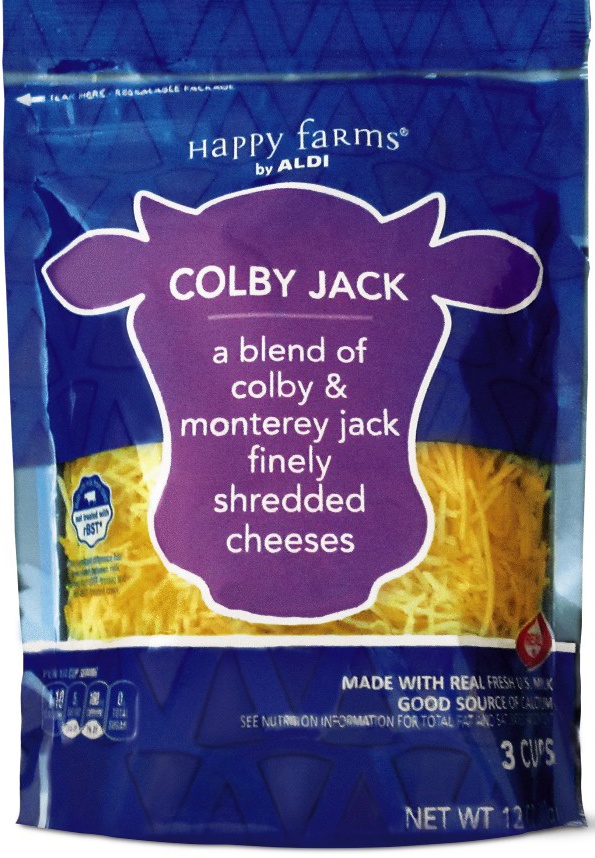 slide 1 of 1, Happy Farms Shredded Colby Jack Cheese, 12 oz