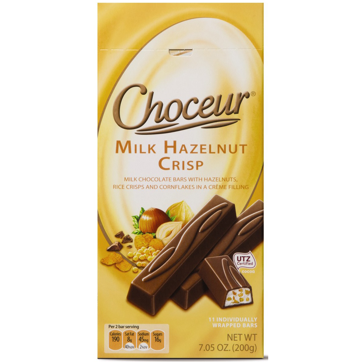 Choceur Milk Hazelnut Crisp Chocolate Bar 7.05 oz | Shipt