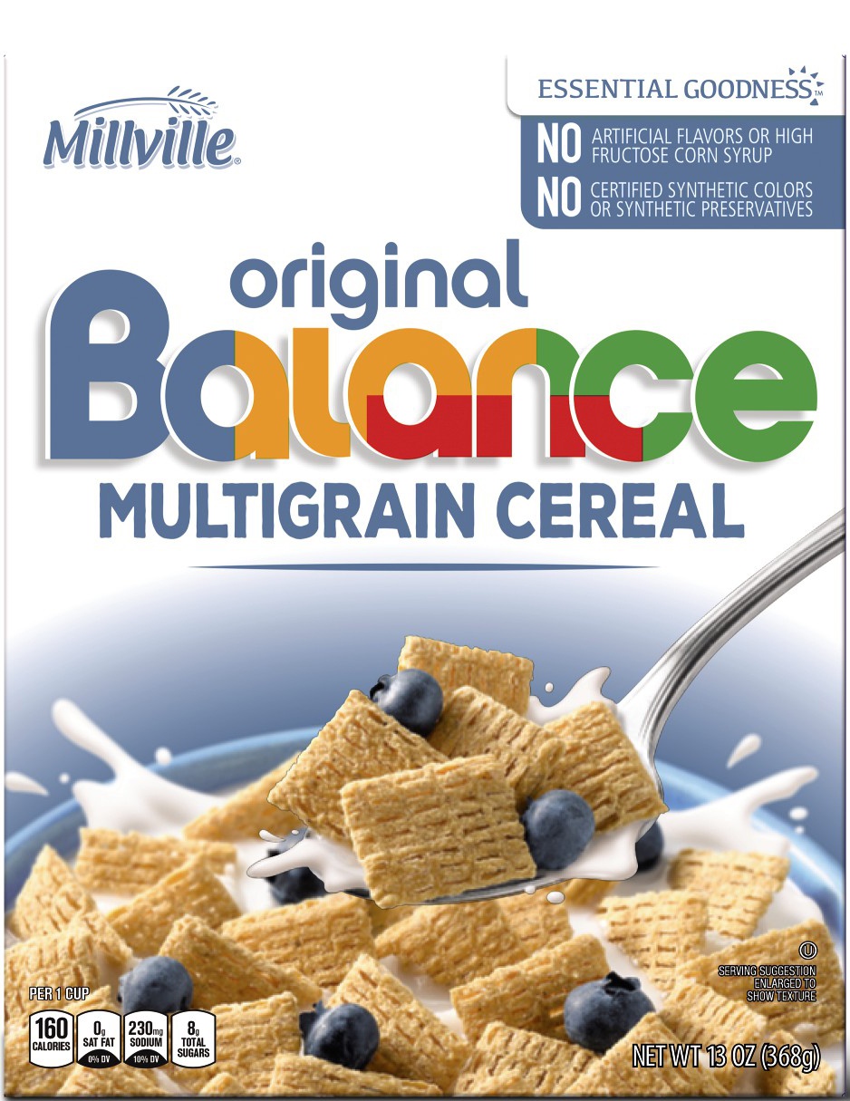 slide 1 of 1, Millville Balance Multigrain Squares Original Flavor, 13 oz