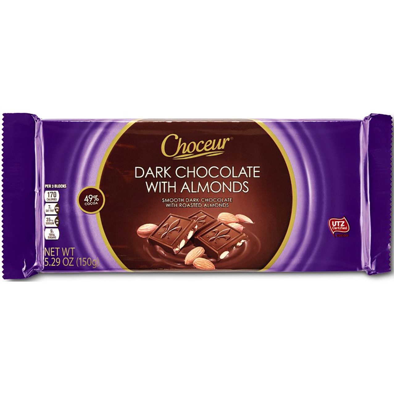 slide 1 of 1, Choceur Milk Chocolate Candy Bar With Almonds, 5.29 oz