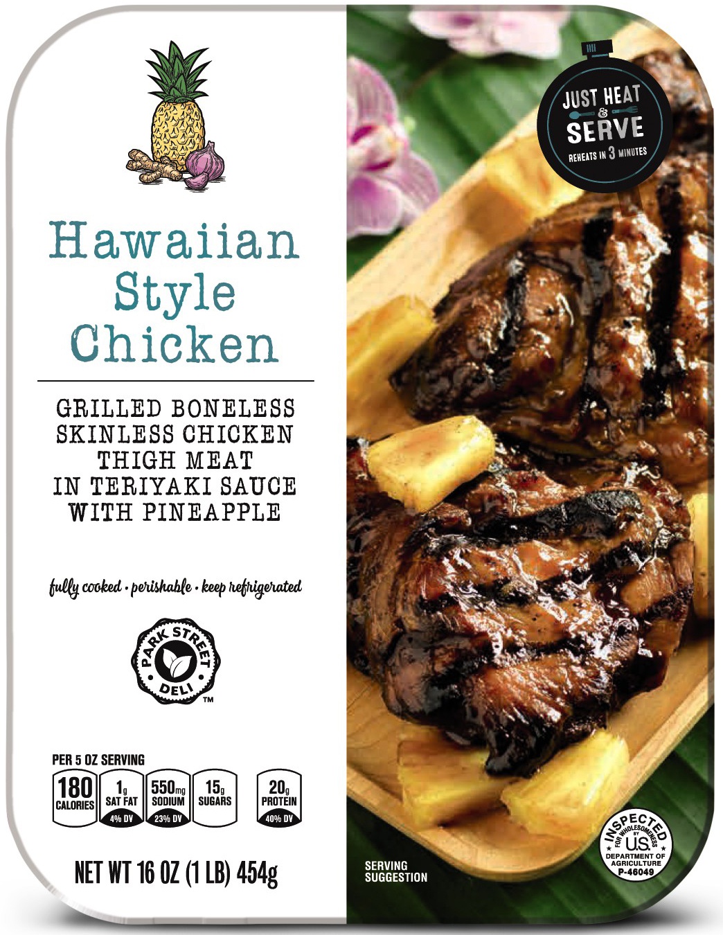 slide 1 of 1, Park Street Deli Hawaiian Style Chicken, 16 oz