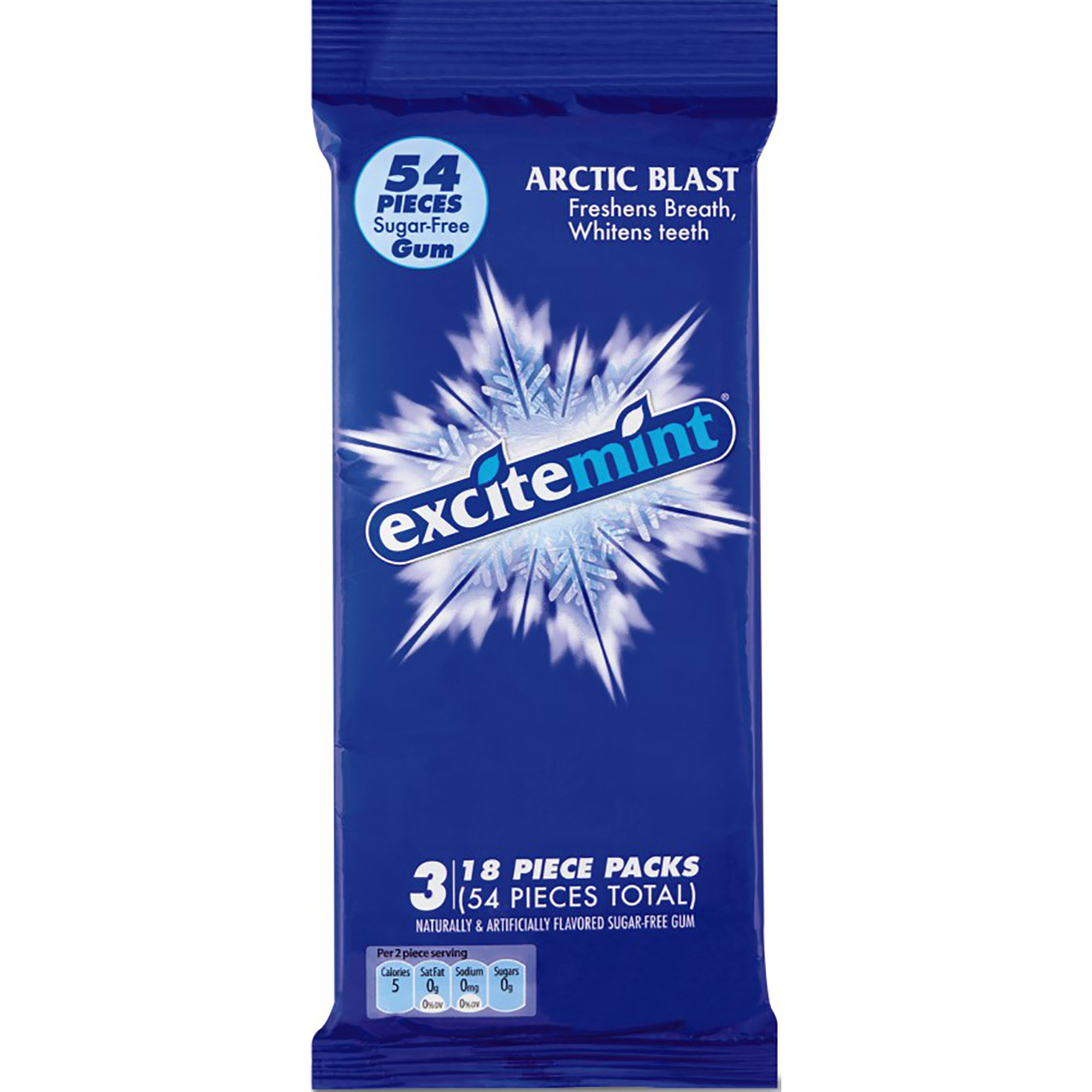 Excitemint Sugar Free Arctic Blast Gum 54 ct | Shipt