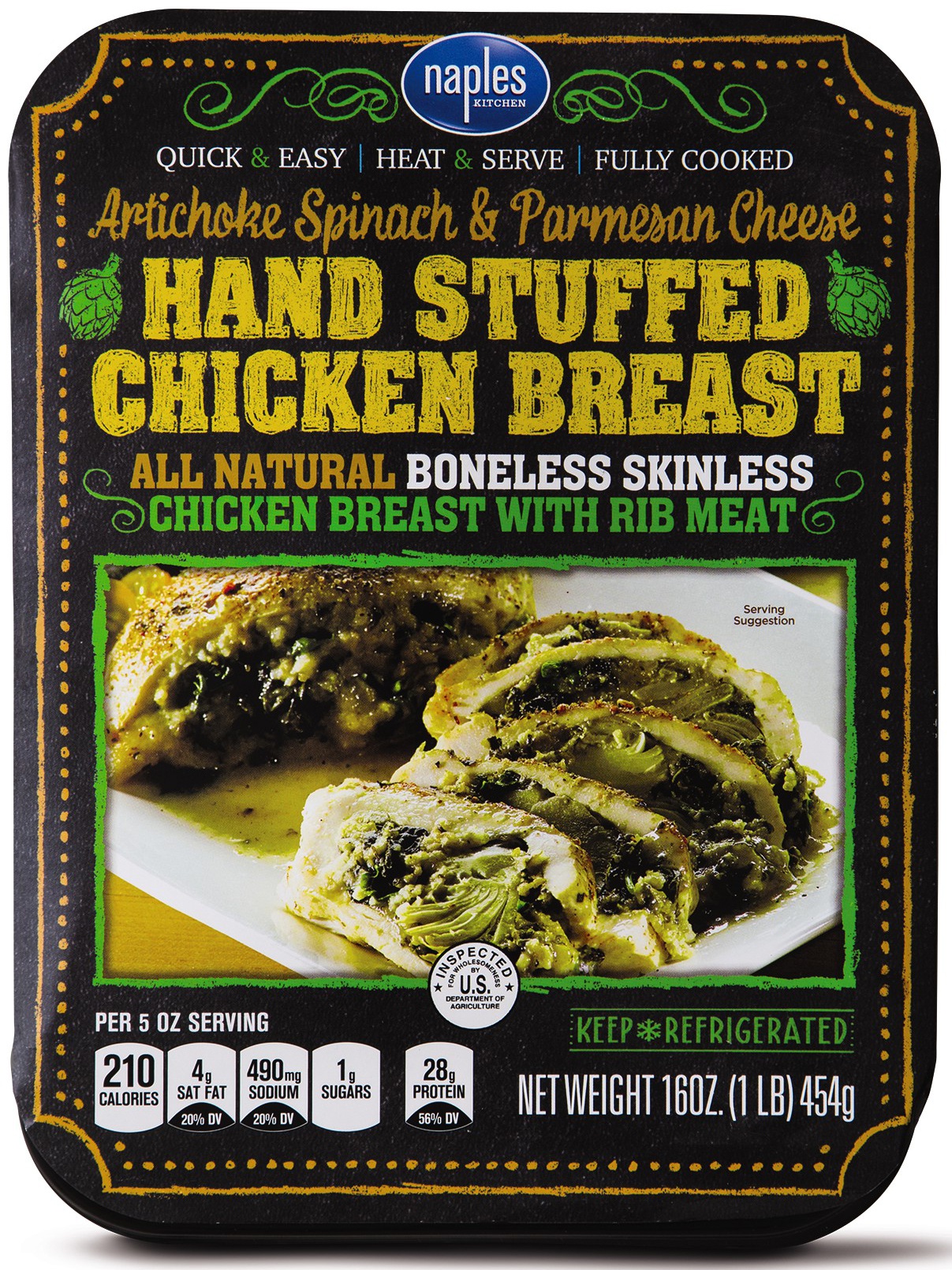slide 1 of 1, Park Street Deli Artichoke Stuffed Chicken, 16 oz