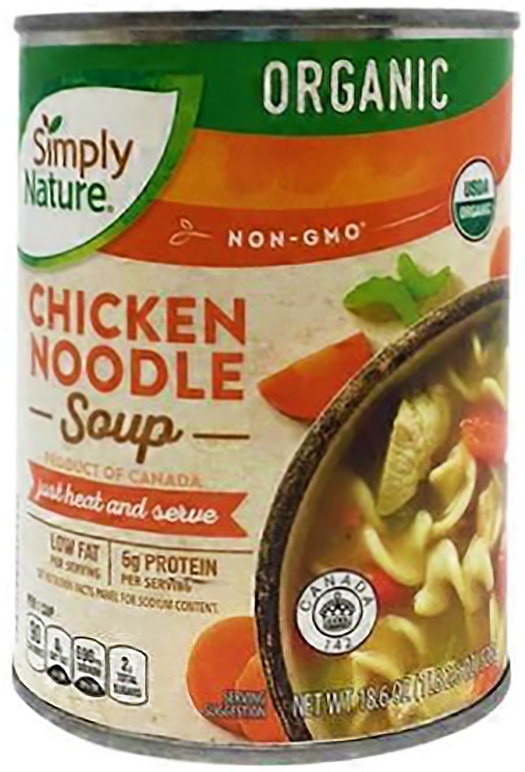 slide 1 of 1, Simply Nature Organic Chicken Noodle Soup, 18.6 oz