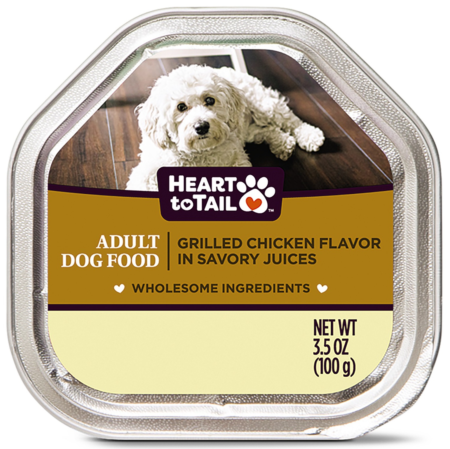 slide 1 of 1, Heart to Tail Grilled Chicken Dog Entree, 3.5 oz