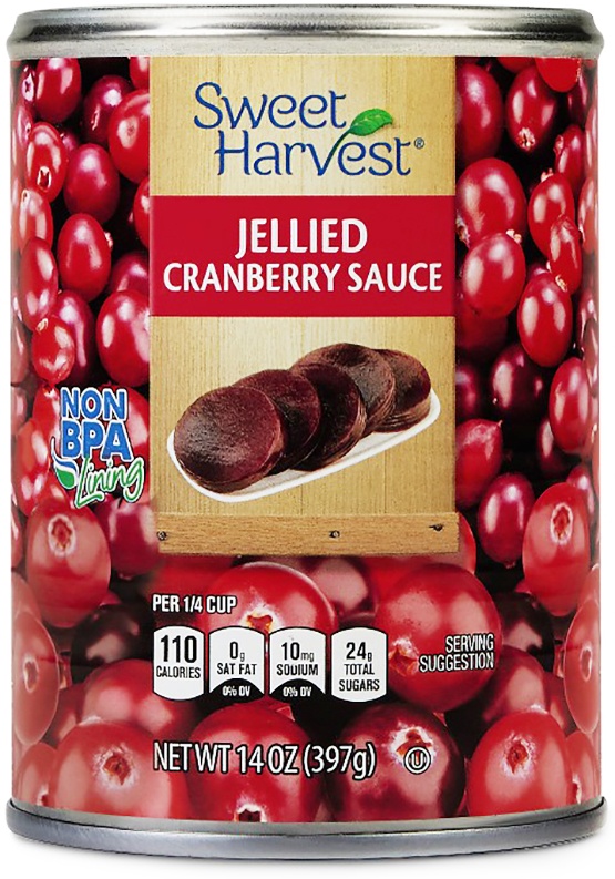 slide 1 of 1, Sweet Harvest Jellied Cranberry Sauce, 14 oz