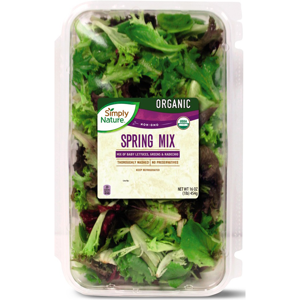 slide 1 of 1, Simply Nature Organic Spring Mix, 16 oz