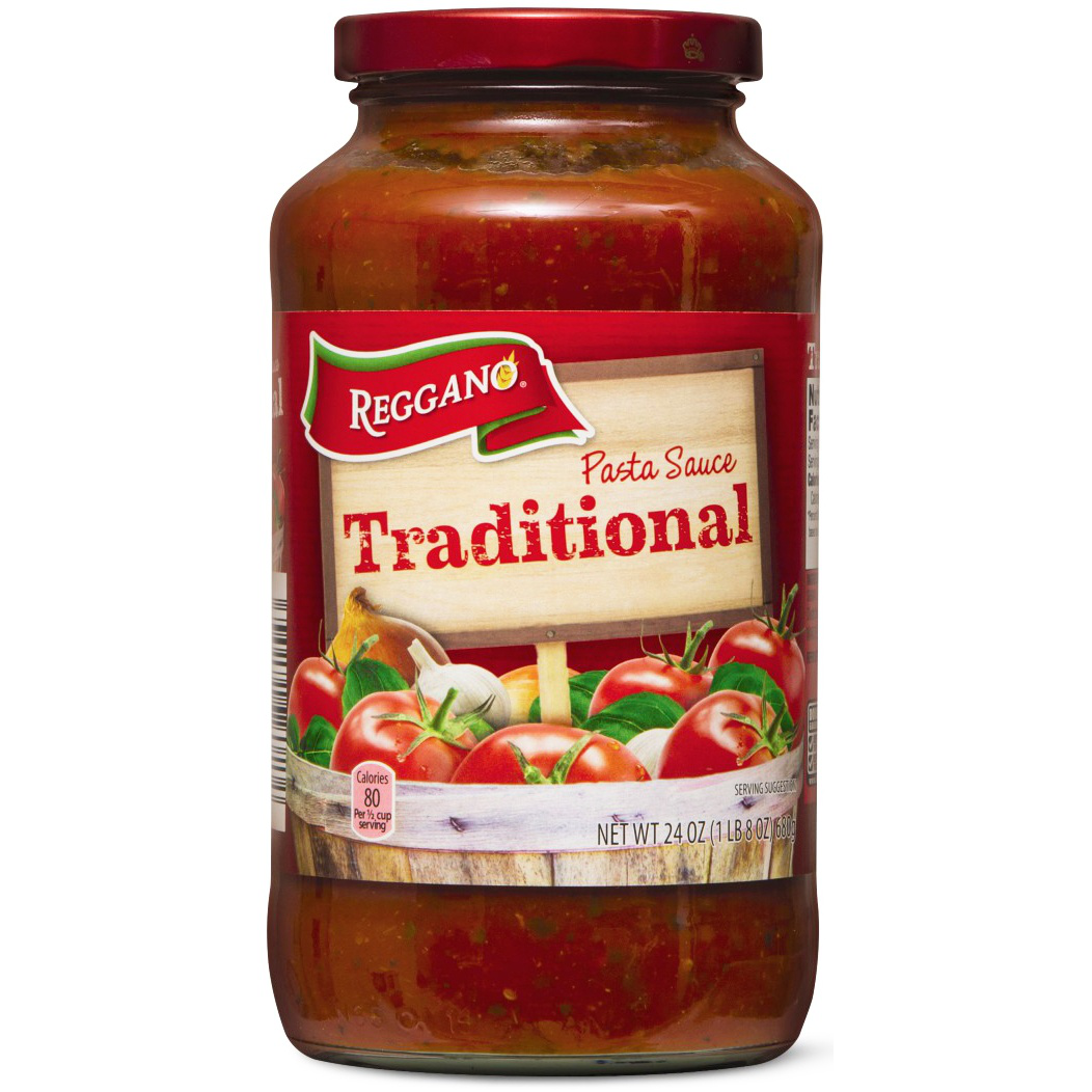 slide 1 of 1, Reggano Traditional Pasta Sauce, 24 oz