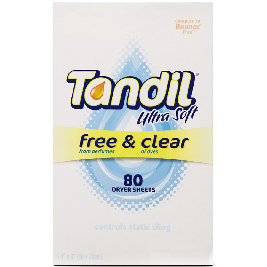 slide 1 of 1, Tandil Unscented Fabric Softener Sheet, 80 ct