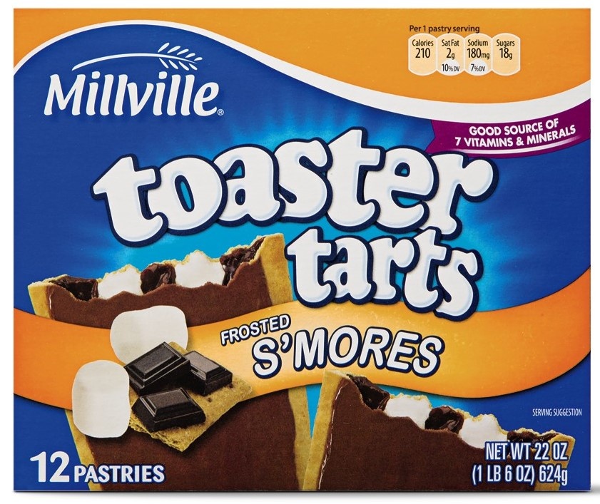 slide 1 of 1, Millville Smores Toaster Tarts, 12 ct