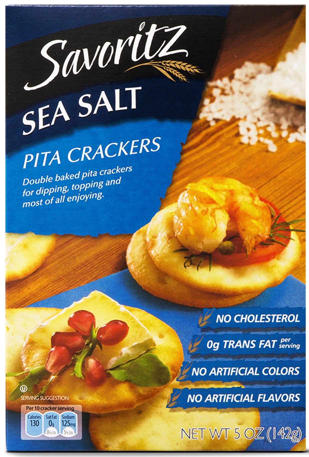 slide 1 of 1, Savoritz Sea Salt Pita Crackers, 5 oz