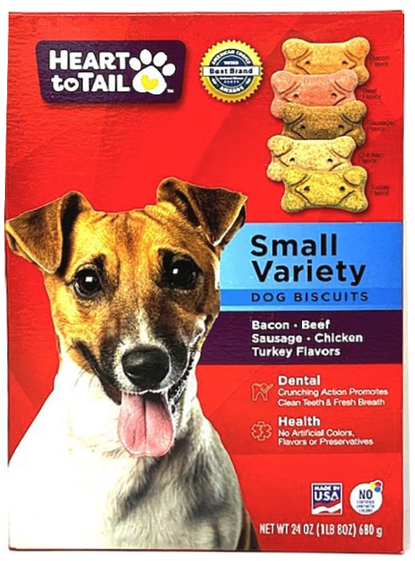slide 1 of 1, Heart to Tail Variety Dog Biscuits, 24 oz